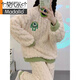 Modal pajamas women's autumn and winter flannel thickened coral velvet student suit long sleeve spring and autumn wear pullover home clothes D04# starfish XL recommendation 110-125Jin[Jin equals 0.5 kg]
