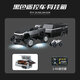 Zhouke 25 children's rc drift remote control car Bigfoot alloy mini remote control car car desktop ultra-small boy four Bluetooth second generation can drive RV Tesla black 1 hour mini remote control USB charging cable + high-end gift box