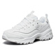 Skechers women's shoes summer 2025 new white panda shoes sneakers mesh breathable casual shoes thick sole heightened dad shoes 11979-WSL white 35