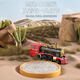 
High-speed rail parking lot children's electric train set car steam track train model toy boy [rechargeable version] red basic model (100*10