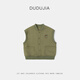Dudu Home [Lindo impresión] Chapal de niños Autumn Boys Coat Girls Vest Large Knit Children's Cardigan Tendencia Militar Green 90