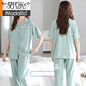 Pajama de verano de mujeres modales con algodón de algodón puro de algodón puro 2025 Nuevo traje de manga corta pantalones delgados Integrados ropa para el hogar 694 camarones en polvo con almohadilla de algodón pull-up de algodón lapa L (160-165): adecuado para 100-125Jin [Jin equivale a 0.5 kg]