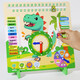 Shantoulin Village Children's Dinosaurier Holz Multifunktional Kalender Uhr Frühes Bildungszeit Weather Week Saison Kognitive Toys Dinosaurierkalenderuhr