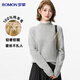 Lomon [100% lana] Pure Cardigan Ladies Lace Half Turtleneck Otoño e invierno Nuevo suéter de suéter de punto para mujeres para mujeres