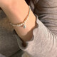 
bhiodha Korean version of pearl silver bracelet without fading combination bracelet for summer women ins style jewelry SL1144