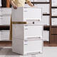 Armoire de rangement Sanqihu Type de garde-robe Boîte de rangement Boîte de rangement en plastique Armoire de rangement d'armoire de rangement simple 45-3523 Profondeur 45 * Largeur 35 * Hauteur 23cm White One-Pack Pure White Dirker Export Modèle d'exportation