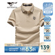
Seven Wolf Short-sleeved T-shirt for men in summer cool cotton POLO base shirt for men in business casual temperament cool short T men's top 701 khaki L 170/88A