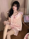 Modal ice silk pajamas for women in summer 2025 new Xiaofei cuffs chest pad high-end women's large-size short-sleeved home clothing JDX_9227# vest cover apricot color (with fixed chest 2 XL