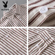 Playboy (PLAYBOY) 2025 Spring and Autumn Pure Cotton Striped Shirt Men's Summer Long-Sleeved Shirt Loose Casual Jacket for Boys 305D Yellow Henry Collar Short I-Sleeve L 120-135Jin Jin is equal to 0.5 kg