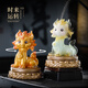 Xixi Taitai's national trend, the time comes and turns. The little dragon horse changes color when it encounters water. Tea pet ornaments can raise rotating spirit beasts. Office tea table decoration. The time comes and turns - the little dragon horse - turns golden.