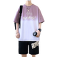 Jumingwei Summer Youth Trendy Cool à manches courtes à manches courtes pour garçons de 1215 ans Sports Sports Trendy Men's Vêtements 3523-5 Costume blanc [SHORSES COURTS + Shorts noirs] M (environ 75-100 Jin [Jin est égal à 0,5 kg]))