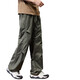 
2025 new paratrooper work clothes floor pants men's American straight-leg casual pants men's wide 9855 black M