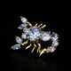 Cijia-Anzug Brosche Herren Brosche Gold-plattiertes Material Femme Fatale künstlicher Zirkon Scorpio Kragen Pinanzug Pin Pin Pin-Plated Scorpion Brosche Manschettenknall-Set