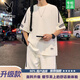 Playboy Casual Sports Set Men's Summer New Loak Ice Silk Silk Fot Fot Fit Fit Fit Shirt Men's Men's Shorts с красивым набором FKS653 Белый комплект [обновление] XL около 130-150 джин [Джин равняется 0,5 кг] можно носить