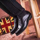 Chaussures en cuir masculin Huilijun, chaussures en cuir de grande taille, chaussures en cuir respirant, chaussures en cuir décontractées, chaussures en cuir d'affaires, chaussures de papa, chaussures en cuir d'affaires de travail, hommes 9901 noir / [Business and Casual] 38 38