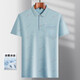 
Hailan special offer daddy suit summer lapel ice silk short-sleeved T-shirt for middle-aged and elderly men thin T-shirt for elderly people half-sleeved ice silk-9851 gray real pocket M 48/165