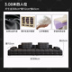 Suizhi government subsidizes Italian simple Lawrence leather sofa lazy sofa living room size leather art sofa 2.8 meters straight upgraded stainless steel bottom frame 2.2mm thickened first layer cowhide 100cm wide