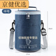 Baichunbao thickened thermal bag portable lunch bag large capacity waterproof aluminum foil refrigerated bag rice bag lunch box bag with rice bucket Navy medium long-lasting thermal insulation 0 Howard Johnson