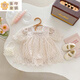 Bon Eve baby summer clothes lace halterneck ins Korean version princess puff sleeves rompers for baby girls one year old full skirt main picture 66