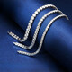 Nianfu KEORBYARPT950 platinum tennis chain bracelet full of bright 0.5 carat moissanite diamond tennis chain for girlfriend