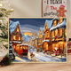 galison winter lights Christmas digital oil painting DIY fill coloring hand-painted acrylic oil painting decorative hanging painting qx15847 30*40cm thick solid wood inner frame Highlight pigment + oil canvas + multiple branches
