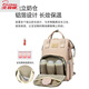 Velvet Ártico 2025 Nuevo bolso madre Mother Bag Mother Bag a prueba de agua Multifuncional Bolsa de leche de gran capacidad Polvo Bag Color de color caqui [28 litros impermeables en espesas] Entrega al carruaje de los niños colgando