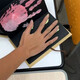 Jiaojing accordion print accordion print palm handprint drawing folding memorial book couples graduation season pigments can be washed all students. General model [48 handprints can be printed] length is about 3887mm, 12 colors acrylic paint + 2 brushes + color palette