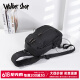 Walker Shop男士胸包单肩斜挎包新款轻便牛津布挎包休闲运动腰包骑行包潮背包 黑色
