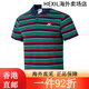 Nike kurzärmelige Herrenkleidung 2024 Sommer Neue Outdoor Fitness Sportswear Polo-Hemd Striped 100 FN3897-010 S Eins Größe