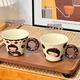 Xibaisheng high-looking cup set for home living room entertaining ceramic cups creative cute drinking cup tea cup coffee cup high-looking 6 cups with rotating cup holder 1824
