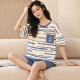 Victoria's style ladies summer pajamas set with chest pad cotton summer shorts shorts for girls loose and fashionable home clothes B6636 (fixed chest pad) M size recommended 70-85 Jin [Jin equals 0.5 kg]