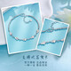 Lao Fengxiang platinum bracelet crushed ice gourd and bouncy beads bracelet as a gift for girlfriend and wife platinum jewelry white gold about 6.25g