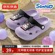 Made in Tokyo, Kulomi Children's Slippers Summer Men's Cave Shoes Girls Cartoon Bathing Infant Home Furnishing Purple 30-31