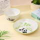 Underglaze color ceramics with a touch of spring scene/strawberry doll/cute panda/geometric pattern tableware set randomly sent out randomly with random designs and colors randomly sent out 4 7-inch plates (randomly sent)