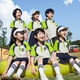 
Shantoulin Village Primary School Uniform Summer Three-Piece Set Children's Class Uniform Grade Sports Game Set Kindergarten Garden Clothing Spring and Autumn Clothing Green 9905 Boys Summer Model [Socks + Badge] 100 cm