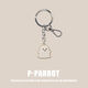 
[White Ghost] Keychain Simple Cartoon Accessories Men and Women's Schoolbags Keychain Couple Ornaments Black White + Black