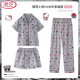 浪莎（LangSha）韩版ins简约凯蒂猫三件套装睡衣女夏季爆款短袖开衫家居服可外穿 KK-14124【高质量三件套】 M 【建议80-100斤】