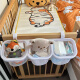 
Qiaole Bear Baby Game Fence Fence Crib Hanging Bag Multifunctional Diaper Diaper Storage Bag Hanging Bag Hanging Bag Storage Rack
