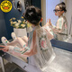 G.DUCKKIDS girls summer sun protection jacket 2025 new breathable and fashionable children's medium-large children summer thin Korean version trend 9905 green and white [sun protection jacket] 110