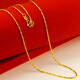 Old temple solid gold necklace clavicle chain for men and women thick simulation 999 pure gold wrapped in silver gold store counter model