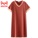 Catman (Miiow) 2025 Neues Nachthemd für Frauen Pyjamas Sommereis Seiden kurzärmelige sexy Kleid Echtes Hauskleidung Grün Orchidee 9928 m 160