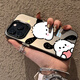 波沃姆 可爱帕恰狗适用苹果16promax手机壳新款iphone14保护套苹果13全包12防摔11彩银软壳男女款 IMD彩银-黑-LU3899比耶帕恰狗 iPhone 15 Plus