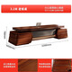 Aosenming modern solid wood boss desk office desk and chair combination retro style light luxury high-end office president desk executive desk 3.2 meters boss desk