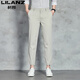 Pantalon décontracté de Lilang Men's Ice Silk For Men's Summer NOUVEAU NEINE POINT POLIDE PRANTAL BUSINESS HIGH-LEG-LAGE GRENEUX YDL9898 28