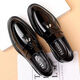 KIDS Spider King Leather Shoes The same style for men's new soft sole footwear men's leather shoes Black 9926 38