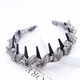 2025 new crystal light luxury fluffy temperament toothed comb non-slip design headband hair accessories headband 1 black hot diamond and beaded headband