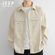 JEEP SPIRIT吉普衬衫男秋季休闲长袖工装外套男宽松百搭夹克上衣新款男装