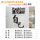 Gym culture wall decorations inspirational slogan stickers drawing sports poster internet celebrity yoga studio interior background 12806 Meet good self-big red and black big