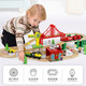 Modèle d'assemblage pour enfants en bois Electric Magnetic Remote Contrôle Train en bois Track Track Train Train Train 100 pièces Grane électrique colline + boîte de rangement Standard officiel