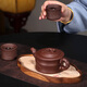 Hidden Pot World Yixing Purple Clay Pot Famous Handmade Original Mineral Tea Pot Household Tea Set Gift Set First-Class Bamboo Segment Pot Purple Clay